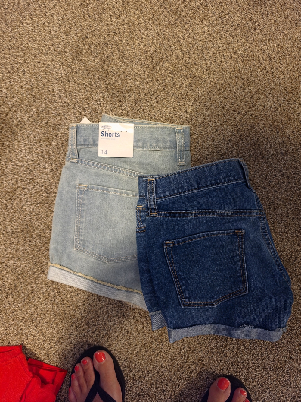 Old Navy Kids Denim Shorts - Light Blue & Dark Blue